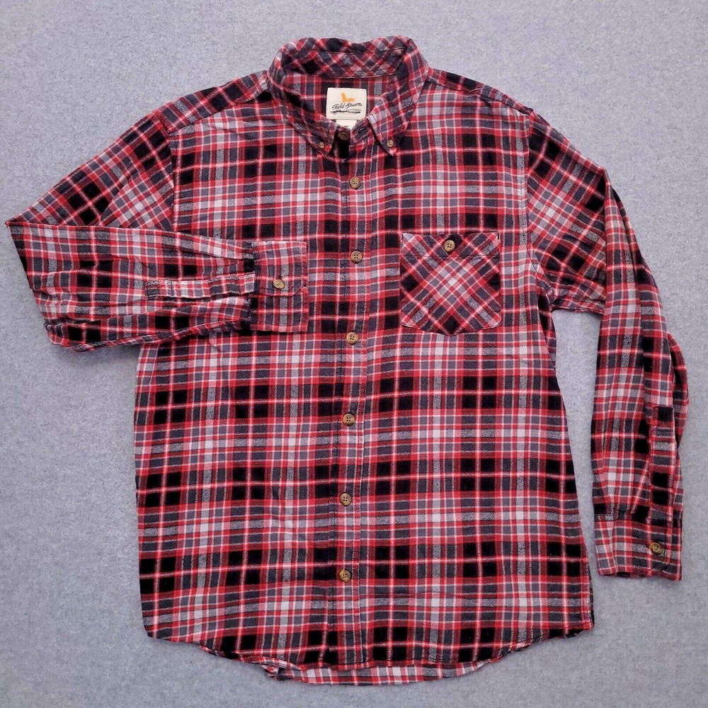 Field & Stream Flannel Shirt Medium Long Sleeve Plaid Button Down Mens
